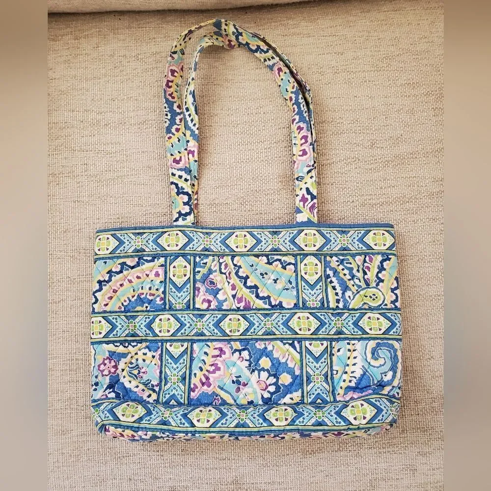 Vera Bradley Small Tic Tac Tote & Checkbook Cover in Capri Blue